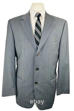 Hugo Boss Einstein Mens 40R Light Gray Wool Blazer Sport Coat Suit Jacket