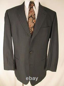 Hugo Boss Einstein Mens Grey Stripe 3 Btn Guabello S130s Suit 44R Recent