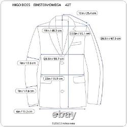 Hugo Boss Einstein/OMEGA Men 42T-44T Black Stripes Two Piece Suit Pant 34x32.5