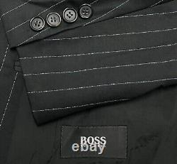 Hugo Boss Einstein/Sigma Men's 48L Blazer Jacket 42x29 Pant Black Pinstripe Suit