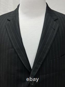 Hugo Boss Einstein/Sigma Men's 48L Blazer Jacket 42x29 Pant Black Pinstripe Suit