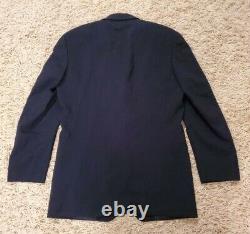 Hugo Boss Navy Blue Mens Einstein Sigma Wool Suit Coat Blazer Size 38R USA