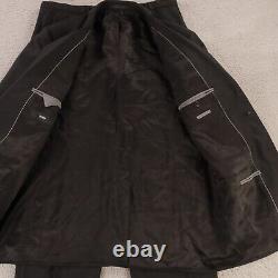 Hugo Boss Suit Black Wool Jacket Sport Coat Pants Made in USA Einstein 44R 36x29