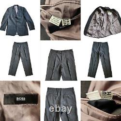 Hugo Boss VTG 2 Piece Suit jacket & Pants Set Einstein Sigma US 100% Virginia Wo