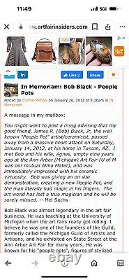 JAMES ROBERT BOB Black People Pot 1979 SCULPTURE Signed Einstein