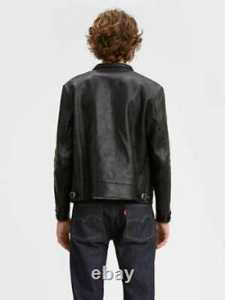 Levi's Albert Einstein LVC 1930's Menlo Cossack Leather Jacket Black Size M