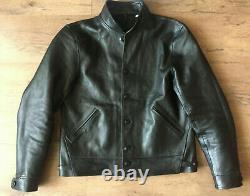Levi's Albert Einstein LVC 1930's Menlo Cossack Leather Jacket Black Size M