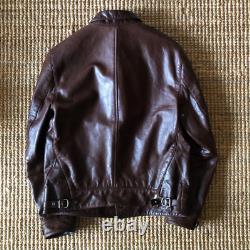 Levi's Lvc Menlo Cossack Leatherjacket Einstein Size S Brown Vintage From Japan