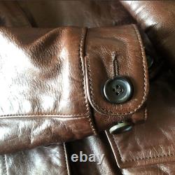 Levi's Lvc Menlo Cossack Leatherjacket Einstein Size S Brown Vintage From Japan