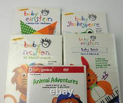 Lot 5 Baby Einstein Newton Baby Bach Shakespeare Baby Genius DVD's pre-owned