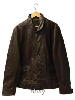 MENLO COSSACK Einstein model Cossack leather jacket L brown made in