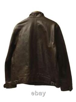 MENLO COSSACK Einstein model Cossack leather jacket L brown made in
