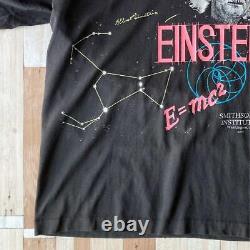 Made In USA'80s Einstein Vintage Great Man Print T-Shirt L