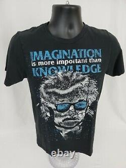 Mens Albert Einstein Black T Shirt Small Imagination EUC Pre-owned