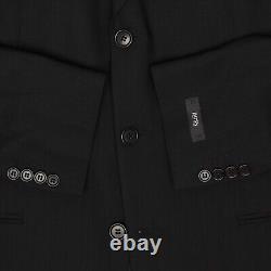 NWT Hugo Boss Einstein Sigma Mens Suit 38S 32W Solid Black Wool Coat Pants USA