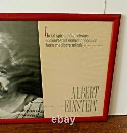 Original Vintage Albert Einstein Hebrew University Israel Poster Great Spirits
