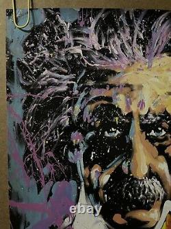 Original Vintage Poster Albert Einstein E=Mc2 psychedelic style poster Pin Up