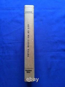 Out Of My Later Years First Edition By Albert Einstein