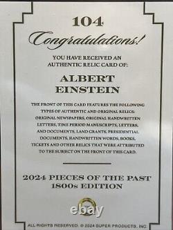 Pieces Of The Past 2024 Albert Einstein Jumbo Written Relic