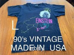 Popular 90'S Vintage Einstein T-Shirt Made In Usa