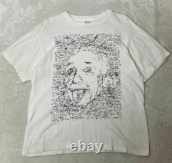 Printstar Einstein Formula Doodle Print T shirt White L Used Clothing E080