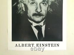 Rare Vintage 1988 Albert Einstein Estate Lithograph Print Photo Portrait Poster