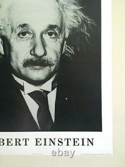 Rare Vintage 1988 Albert Einstein Estate Lithograph Print Photo Portrait Poster