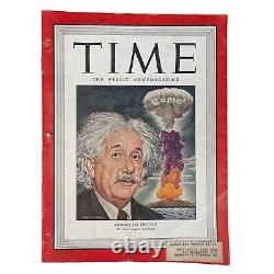 TIME MAGAZINE Albert Einstein July 1, 1946 WWII COSMOCLAST NUCLEAR WEAPONS Rare