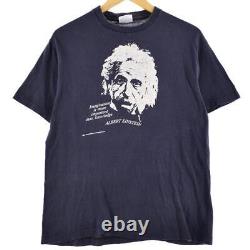 Thrift 90 Haynes Hanes Albert Einstein Great Man T-Shirt Made In Usa Men' 32896