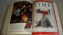 Time Magazine Albert Einstein 1938 Reza Shah Pahlavi April-June Bound Volume