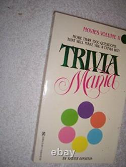 Trivia Mania Movies 002 by Einstein, Xavier Book The Fast Free Shipping