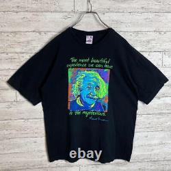 USA Albert Einstein T-Shirt Size L Black Rare