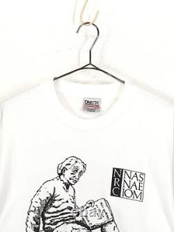 Used 90s USA Albert Einstein Einstein B W Art T shirt L Used No. Yo939
