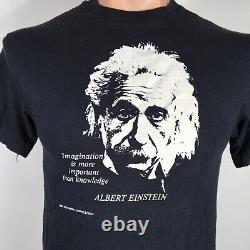 VTG 80s Albert Einstein T Shirt Single Stitch SOFT THIN M Science Art Tee