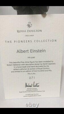 Very Rare Royal Doulton HN5240 ALBERT EINSTEIN Boxed/COA Ltd Edition 71/250 Mint