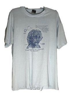 Vintage 1984 Albert Einstein T Shirt Screen Stars Mc Escher Art Size XL