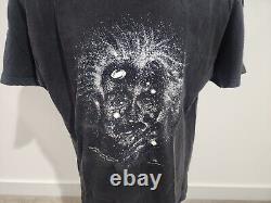 Vintage 1993 Glow In The Dark Albert Einstein Galaxy T Shirt Black XXL