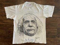 Vintage 1994 Albert Einstein Big Face Shirt On Anvil Tag Single Stitch Tagged L