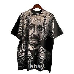 Vintage 90s Albert Einstein All Over Print Single Stitch Shirt