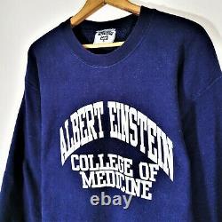 Vintage 90s Albert Einstein College Sweatshirt Lee Cross Grain Reverse Weave XL