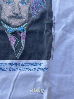 Vintage 90s Albert Einstein Great Spirits T Shirt Made In USA Single Stitch XL