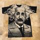 Vintage Albert Einstein All Over Print Aop T-shirt 90s Size Medium Single Stitch