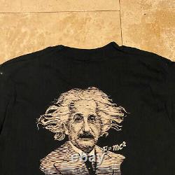 Vintage Albert Einstein All Over Print AOP T-Shirt 90s Size Medium Single Stitch
