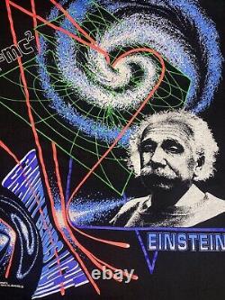 Vintage Albert Einstein Andazia T-Shirt Size Large Black Gravity Bends Light