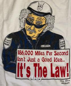Vintage Albert Einstein Relativity Humor Single Stitch T Shirt All Sport USA L