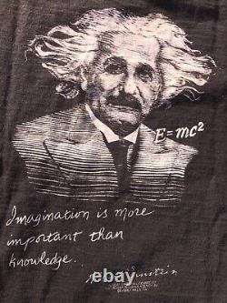 Vintage Albert Einstein T-Shirt Large Print Single Stitch Science Streetwear