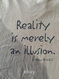 Vintage Albert Einstein reality is merely an illusion Signed tee Size xl