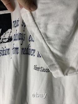 Vintage Einstein Shirt Mens Sz L Great Spirits Mediocre Minds Single Stitch 90s