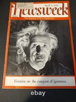 Vintage Historical Newsweek Magazine April 4, 1938. Einstein On The concept Of