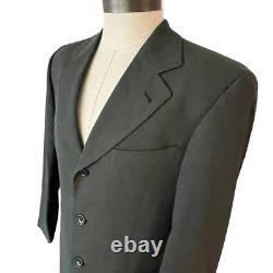 Vintage Hugo Boss Einstein Gray Three Button Wool Suit 38 Short